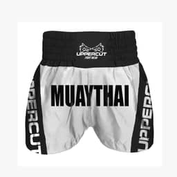UPPERCUT Calção Muay Thai Adulto Ref-37 Unissex Branco/Preto