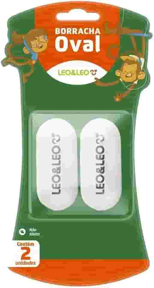 BORRACHA OVAL BRANCA BLISTER 2 UND LEOELEO