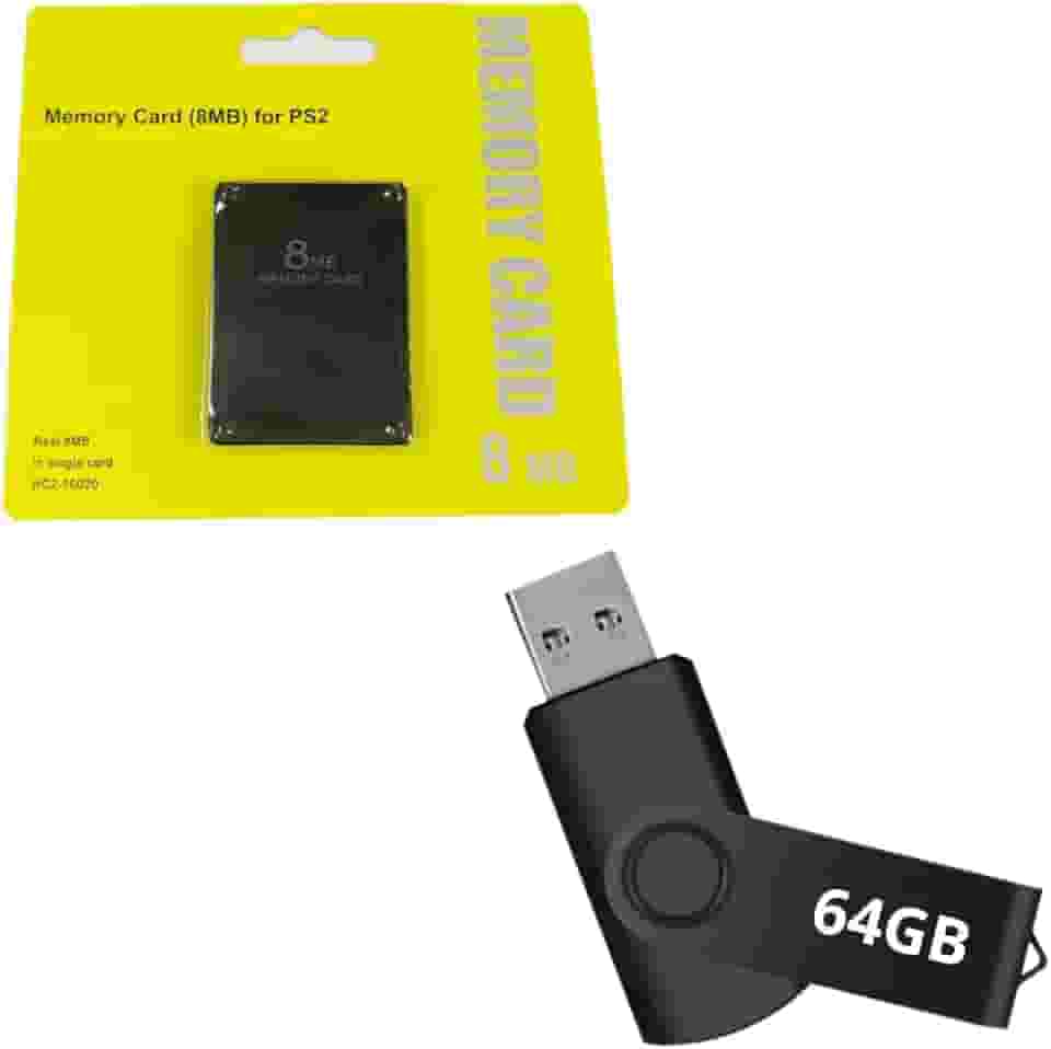 Kit para Play 2 Memory Card com OPL + Pen Drive 64 GB