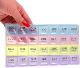 Porta Comprimidos 4 X Dia Semanal Caixa Remédios