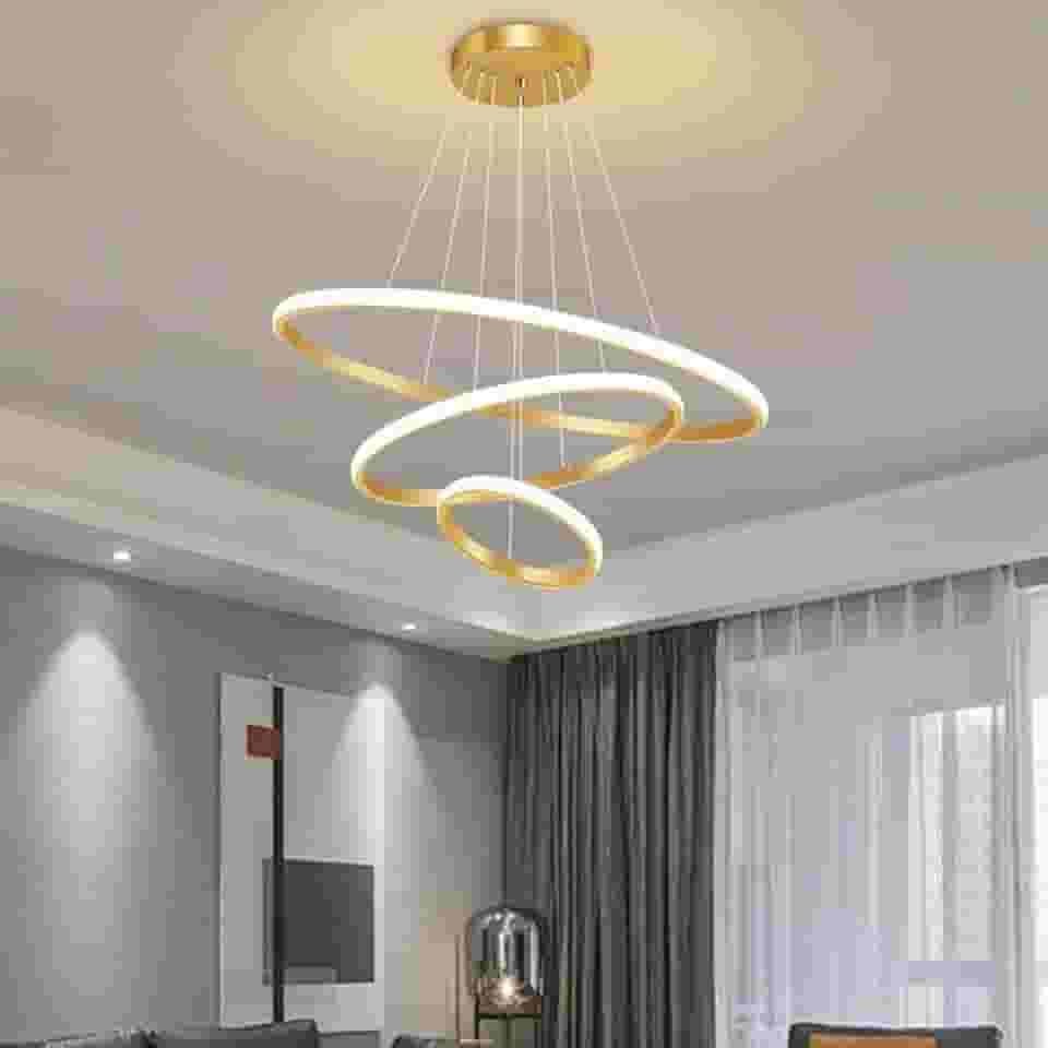 Luminaria de Teto Led, 3 Cores Plafon Luz de Led Sobrepor, Lustre Para Sala Branco Quente e Frio Banheiro Quarto Escritório 127-220V (Americano)