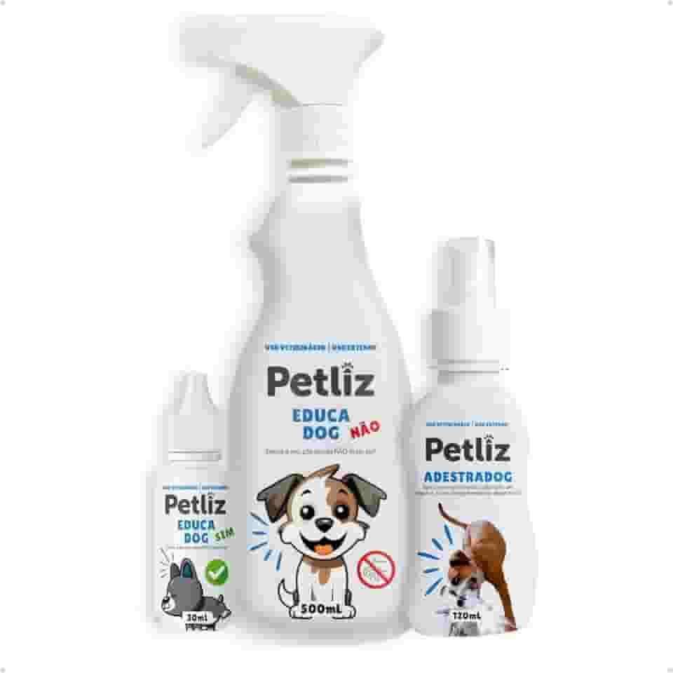 Kit Adestrador Educador Sanitário EducaDog 500ml para Cachorro Xixi no Lugar Certo + AdestraDog Spray Anti Mordida Lambedura 120ml - Petliz