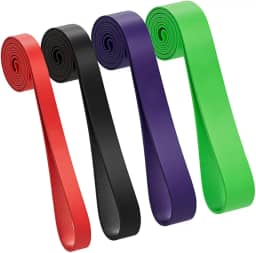 Kit 4 Faixa Elastico para Exercicio de Musculacao - Super Band Faixa Elastica para Exercicio Fisioterapia