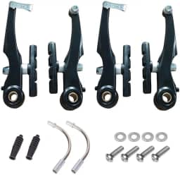 Par Freio V Brake Alumínio C/Sapata Orbital Preto Bike Mtb