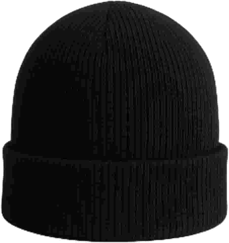 Touca de Frio Unissex, Gorro Básico em Algodão, Preto, Tamanho Único Confortável