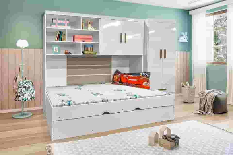 Jogo de Quarto Infantil Completo Chiara Branco - Phoenix Baby