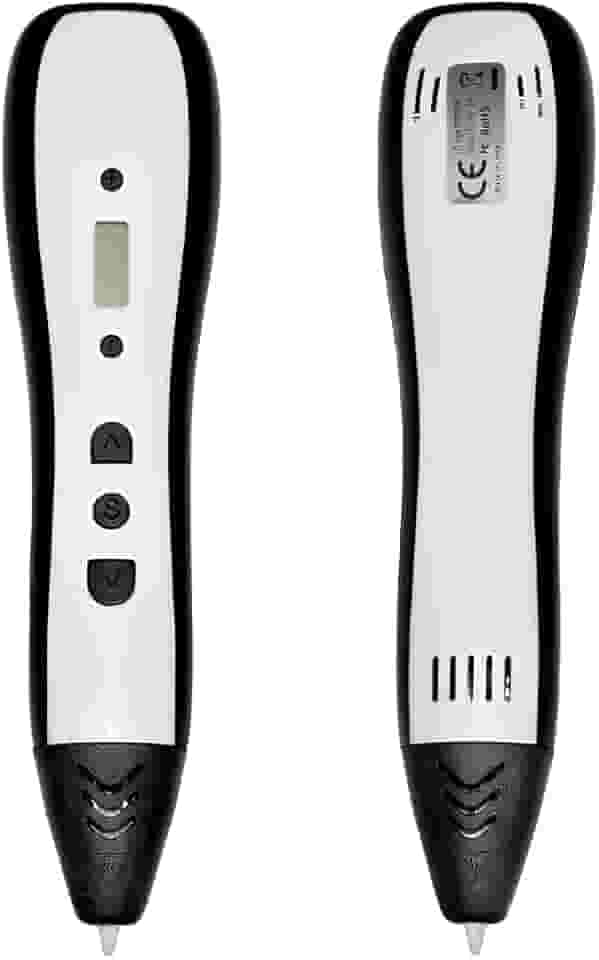 Caneta 3D RP700C com Tela OLED, Design Aerodinâmico, Temperatura Ajustável, Bico de Cerâmica de 0,6mm, Aquecimento Rápido em 25s, Controle de Velocidade, Imprime em PLA/ABS, Branca