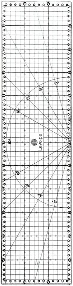 Régua 15x60 Cm Em Acrílico Patchwork Artesanato