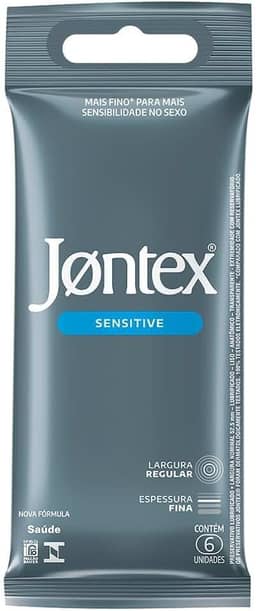 Preservativo Camisinha Jontex Sensitive - 6 Unidades
