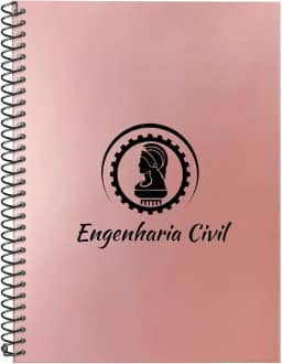 Caderno Universitário Espiral 1 Matéria Profissões Engenharia Civil (Rosê Gold)