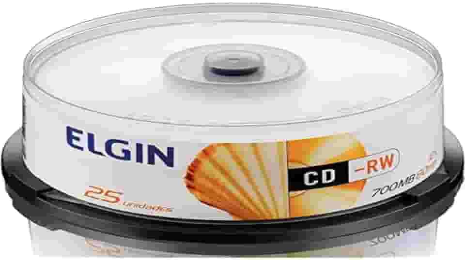 Cd Gravável, Elgin, Printable, Cd-R, 700mb, 80 min, 52x, Tubo com 25