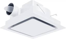 Exaustor de banheiro Painel de 25 cm ultra silencioso sem luz (suporte de 20 x 20 cm), 0,7 Sone 110 CFM, duto de 10 cm para banheiro/garagem/casa