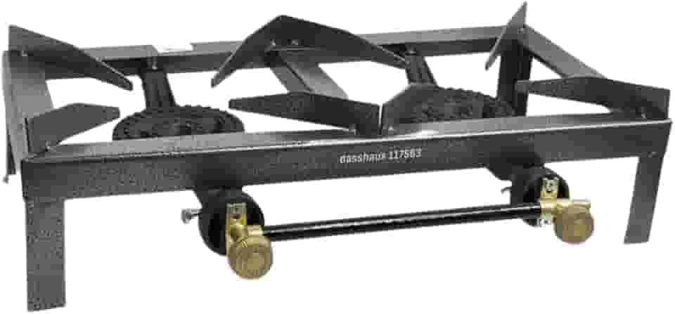 Dasshaus Fogão 2 Bocas Alta Pressão De Ferro Fundido Craquelado Fogareiro Camping