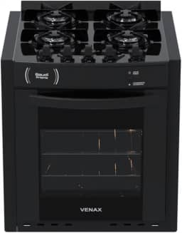 Fogao A Gas De Embutir Gaudi Prisma Vitreo Bl 4q Preto Gas Glp