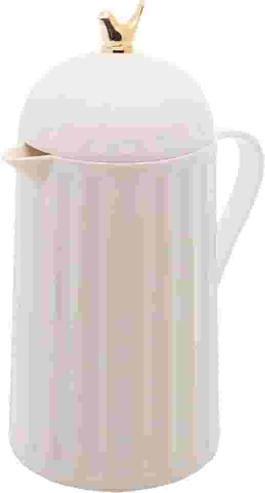 WOLFF Garrafa Térmica de Plástico Bird Branca 600ml - Enxoval - Organização - Decoração - Cozinha - Mesa Posta - Utilidades Domésticas - Perfeita Para Café e Chá