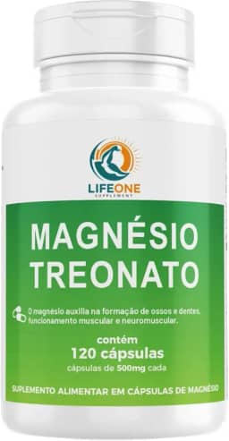 Magnésio Treonato 500mg, 120 Cápsulas, Life One