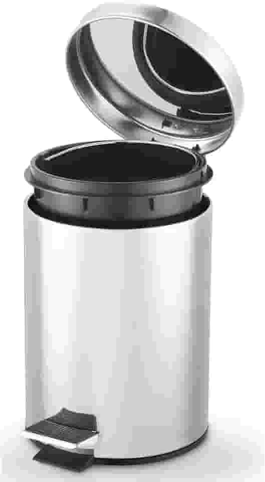 Powermaid Lixeira Redonda em Aço Inox com pedal emborrachado - 3 litros