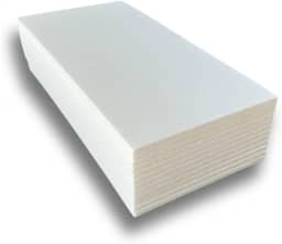 50 PLACAS DE ISOPOR ANTICHAMAS COM 10MM (1 CM) DE ESPESSURA - 100x50x1 CM - PARA FORRO, ISOLAMENTO ACÚSTICO.