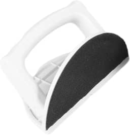 KiBcsLic Lixadeira de canto para drywall semicircular autoadesiva multifuncional portátil resistente suporte para lixa ferramenta de retificação em ângulo reto, 5inch