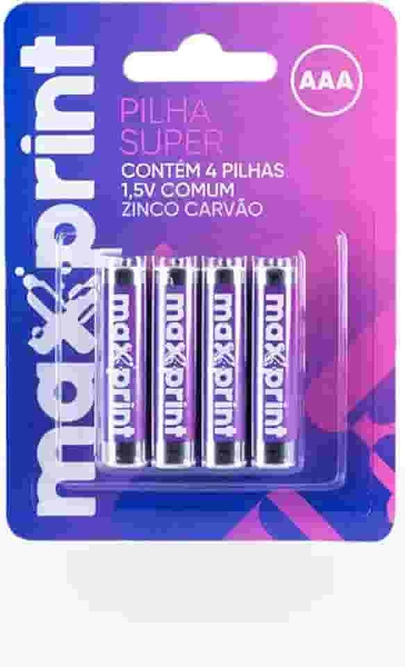 Pilha Comum Maxrint AAA Palito 1,5V c/ 4