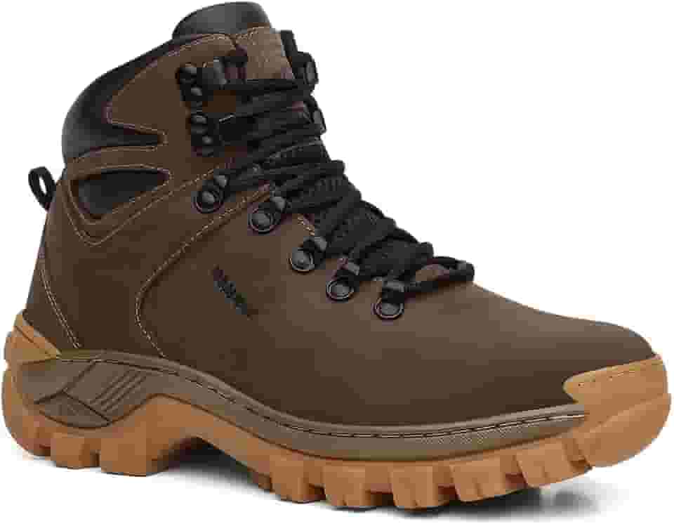 Bota Coturno Adventure Arizona Couro Legítimo Palmilhas Gel