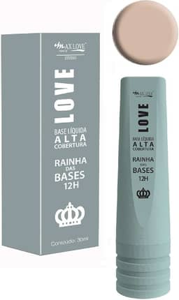 Base Líquida Max Love - Alta Cobertura, Acabamento Matte, Longa Duração 12 Horas - Rainha Das Bases - Cor 601