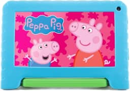 Tablet Infantil Peppa Pig 7' Wi-Fi 4GB RAM 64GB Android 13 Quad-Core com Capa Resistente, Controle Parental e Câmera Frontal 2MP Multi - NB420