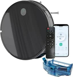 Robô Aspirador 2 em 1 Aspira e Passa Pano com Wi-Fi - Bivolt,Robo aspirador e passa pano carpete baixo, carregamento automático, aplicativo, voz controle remoto Carregamento automático recarregável