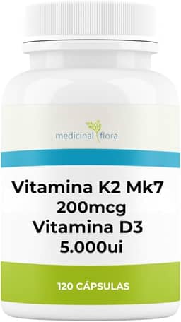 Vitamina D3 5.000ui + Vitamina K2(mk7) 200mcg com 120 Cápsulas