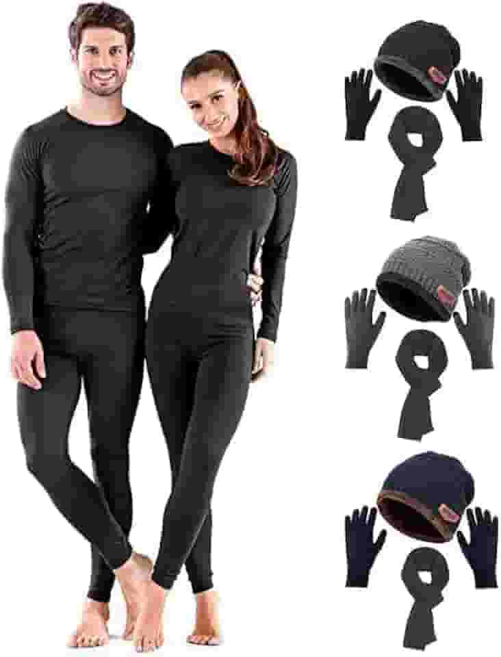 Kit Frio Conjunto Termico Pelinho Elasticidade Segunda Pele Unissex com touca luva e cachecol (GG)