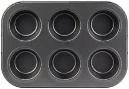 Forma Antiaderente Multiuso para Cupcakes, Muffins e Petit Gateau – 6 Cavidades