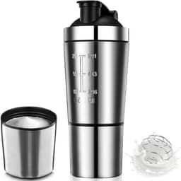 Coqueteleira Whey, Shakeira Whey de 791 ml, Academia de Aço Inoxidável, Suplemento, Garrafa de Seção Dupla