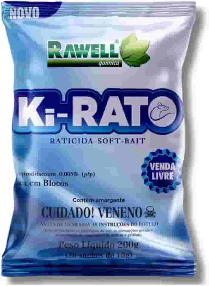 Raticida Soft Bait Isca Macia Ki-Rato 200gr com Atrativo