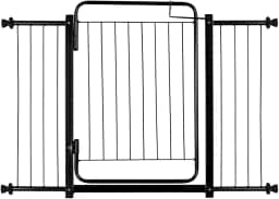 Grade 129/134 cm Portão Segurança Grade para Cachorros Pet Crianças (Preto)