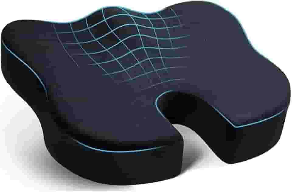 Almofada para Cadeira de Escritório e Cadeira Gamer,com Espuma Viscoelástica, Almofada de Assento Ergonômica para Conforto e Postura- Ideal para Dor nas Costas e Cóccix