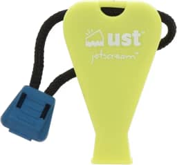 UST Apito flutuante JetScream com poderoso sinal de 122 dB, design compacto, sem ervilhas e cordão para uso em situações de emergência e sobrevivência ao ar livre