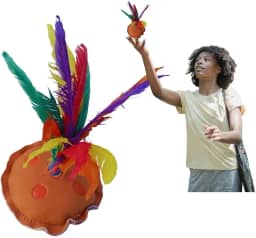 Peteca de Couro Sintético Premium Costurado com Pena | Precisão e Durabilidade para Sua Diversão! #Artplast