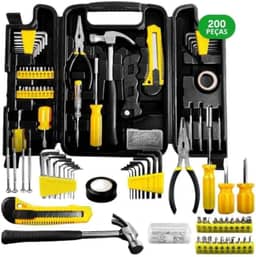 Jogo de Ferramentas Completo com Maleta 200 Peças – Kit Profissional para Reparos e Manutenção