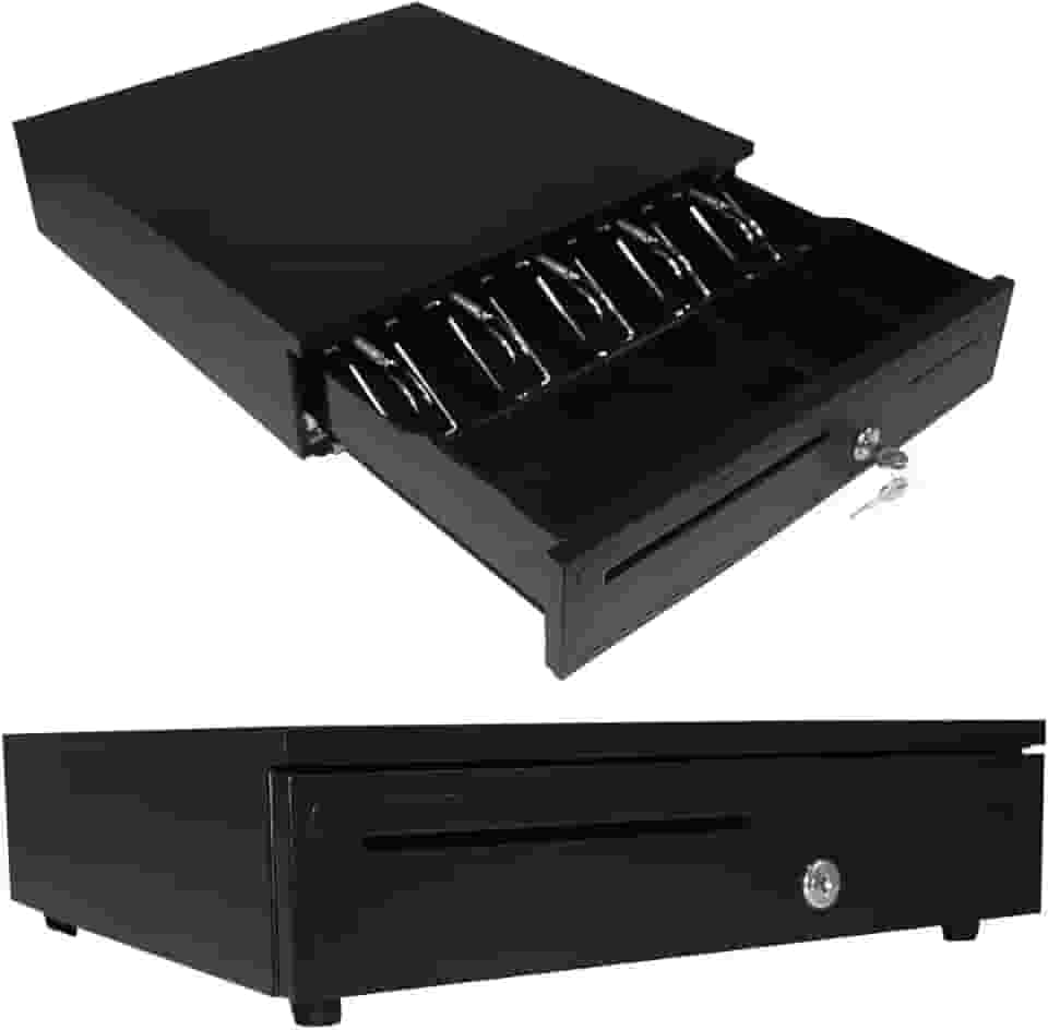 Caixa Registradora Gaveta Dinheiro Moeda Aço Chave