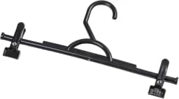 Kit Cabide Saia Calça Fixo Preto - 12 Unidades