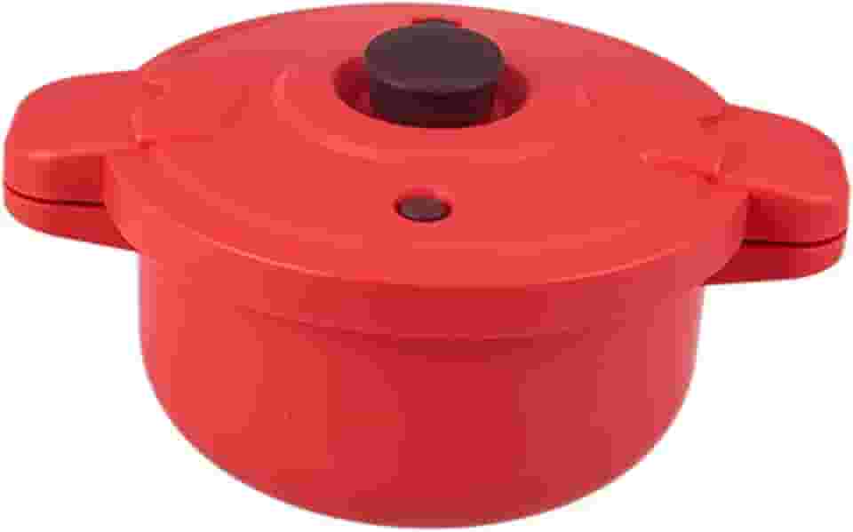 KLKCMS Panela de pressão para micro-ondas, panela pequena com cabo anti-queimaduras, sem fogo, para uso doméstico, com tampa de trava, de sopa multicooker