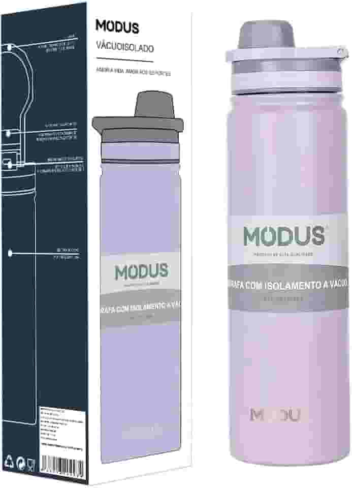 MODUS Garrafa de Água Térmica Inox Esportiva Academia Isolada a Vácuo Aço Inox 750ML (Roxo)