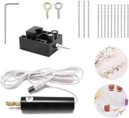 Mini Furadeira Elétrica USB 5V Dispositivo Rotativo para Jóias, Resina e Bricolagem