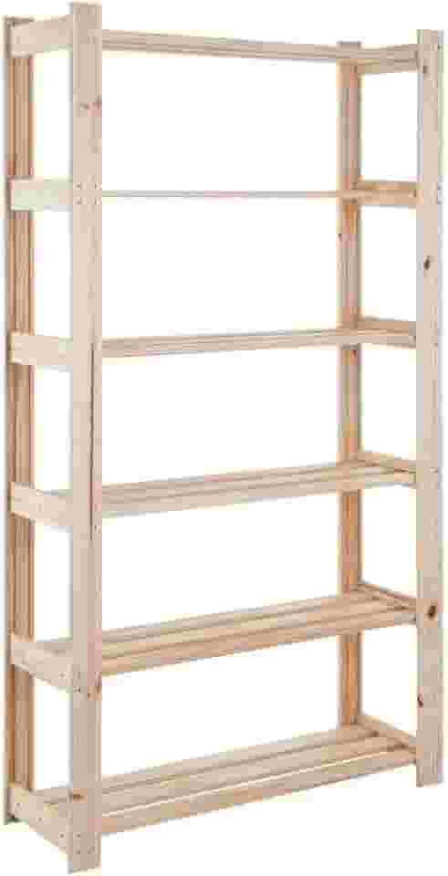 Estante Tramontina Modulare em Madeira Pinus com Acabamento Natural com 6 Prateleiras