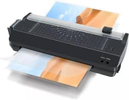 Plastificadora Laminadora Refiladora A4 A5 A6 3x1 Quente Frio (preto 110v)