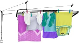 Secalux MÔNACO PRETO Varal de Teto Aço 1,00m x 0,56cm 9kg Secalux