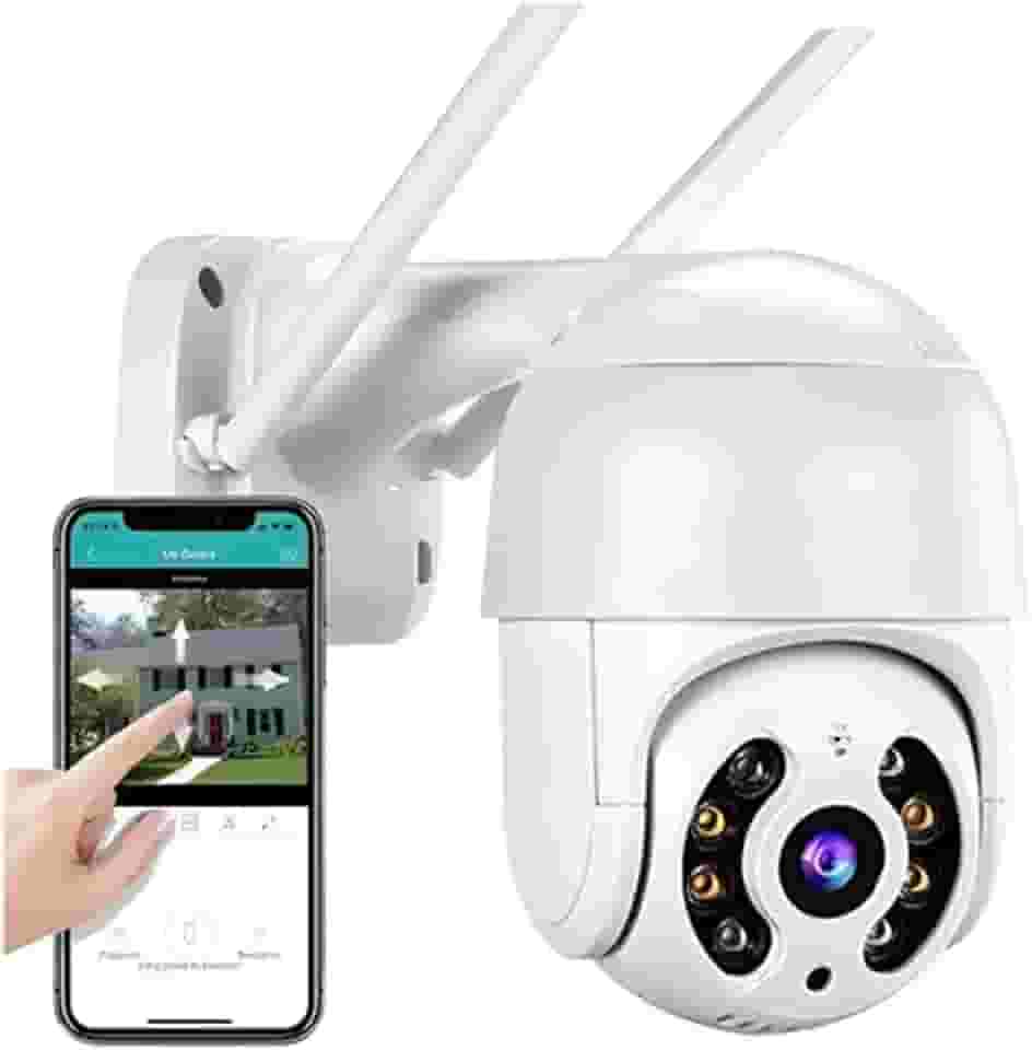 Câmera de Segurança IP Wi-Fi Externa Prova D'água IP | Full HD 1080p, Visão Noturna Colorida, PTZ 360º, Áudio Bidirecional e Acesso via Celular | Câmera de Monitoramento Residencial e Comercial