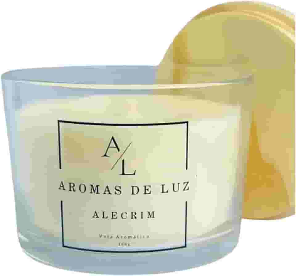 Vela Aromática Vegana de Coco, 100g, Copo de Vidro, Diversos Aromas (Alecrim)