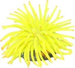 SOMA - Enfeite de Silicone Anemona Short Amarela 6cm