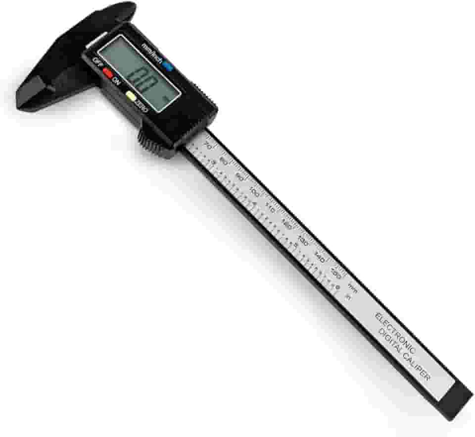 Paquimetro Digital Fibra de Carbono + Estojo + 2 Baterias